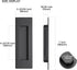 Ravinte 1 Pack Black Sliding Closet Door Handles, 7in Length Recessed Finger Pulls for Barn Door