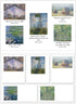 Pigment & Hue Sticky Note Tabs 5 Piece Set - 50 Sheets per Pad, 5 Pads with Different Designs, 250 Sheets (Claude Monet)