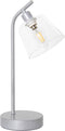 Simple Designs LD1080-SLV 16" Sleek Essentials Modern Industrial Metal Desk Lamp with