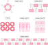 Pink Binder Clips, 380 PCS Assorted Sizes Paperclips and Rubber Bands for Files and Home Supplies