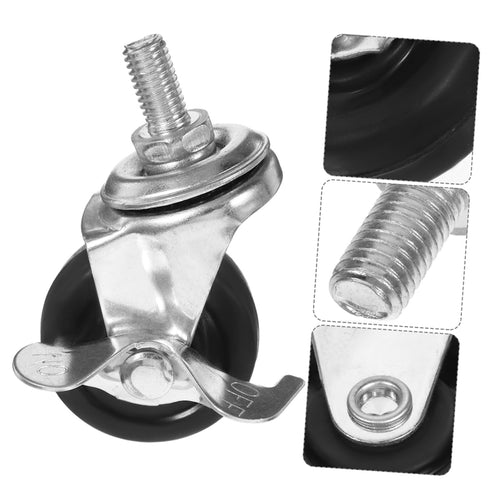 4pcs MAGICLULU Caster Wheels Brakes for Rolling Carts Swivel Casters for Trolley