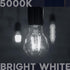 LUXRITE Vintage A19 LED Light Bulbs 100 Watt Equivalent, 1600 Lumens, 5000K Bright White, Dimmable Edison Light Bulbs, 12W, Damp Rated, UL Listed, Clear Glass Filament Bulb, E26 Medium Base (2 Pack) by LUXRITE