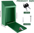 Metal Donation Box, Locking Suggestion Box with Slot and Key, Waterproof Charity Collection Box, Secure Drop Box for