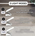 Foldable LED Table Desk Lamp, Adjustable Portable Reading Night Light, Compact & Rechargeable USB for Bedroom, Office