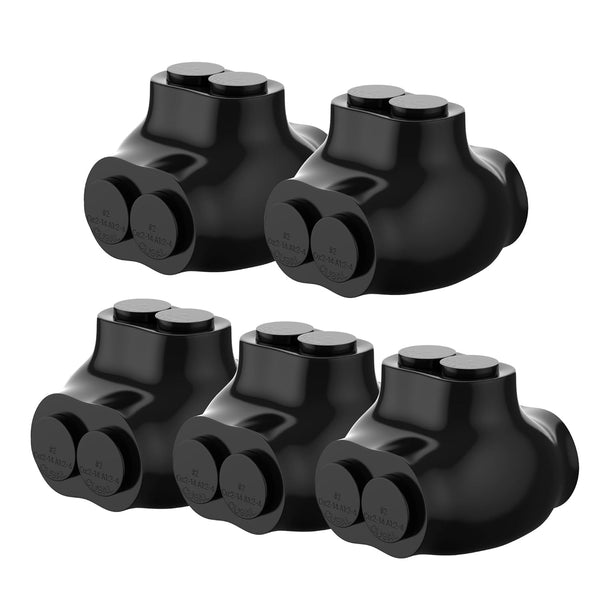 2 Port Insulated Splice Connector, 2-14 Gauge Aluminum to Copper Wire Connectors, Dual Entry Electrical Connector