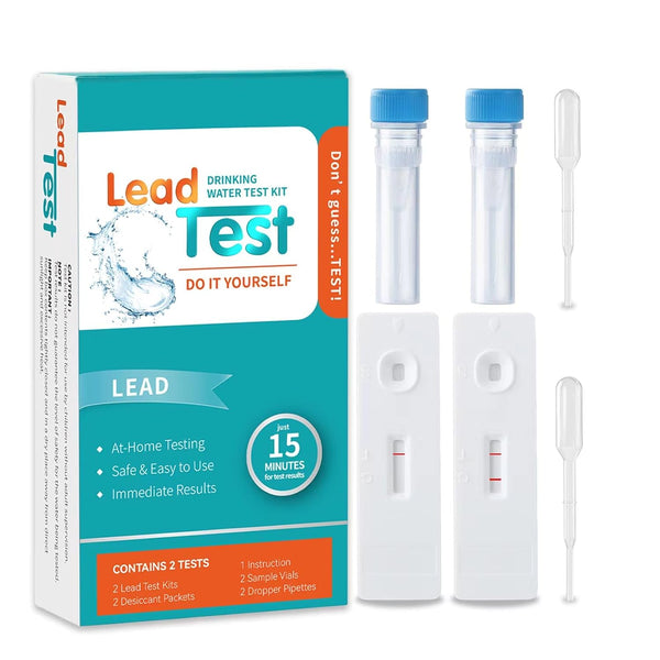 AAWipes Lead Water Testing Kit (2-Pack) – Rapid 15 Minutes Results Home Lead Tester for City Water & Drinking Water