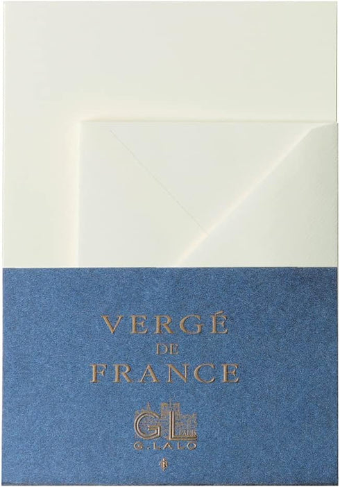 G.Lalo Gl52200 Verge de France Letter Set, 5 Envelopes, 10 A5 Size, Western No. 2 (4.5 x 6.4 inches (114 x 162 mm), White by G. Lalo