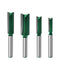 Plus Double Flute Straight Router Bit Set with 1/4 Inch Shank and Updated C3 Carbide