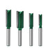 Plus Double Flute Straight Router Bit Set with 1/4 Inch Shank and Updated C3 Carbide