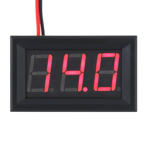 5 Pack Digital Mini Voltmeter DC 5-120V with 0.56 inch LED Display for Motorcycle Battery Monitor (Red)