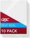 GBC Laminating Sheets, Self Adhesive Pouches, Letter Size, Glossy, 10 Pack, 3 Mil, SelfSeal