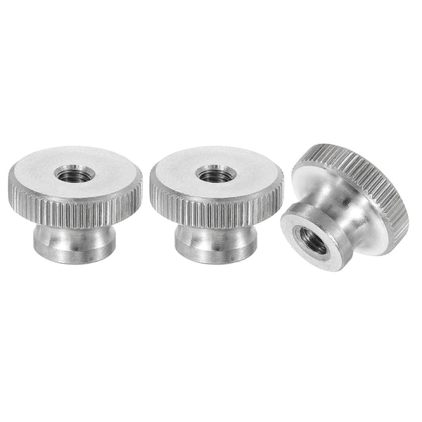 uxcell Knurled Thumb Nuts, 3Pcs M5 x D16mm x H10mm Stainless Steel Round Knobs for 3D Printer Parts
