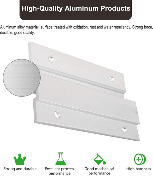 (4inch-8Pairs) French Cleat Picture Hanger, Aluminum Z Hanger Interlocking Wall Mounting Bracket Hardware Kit Z Clips