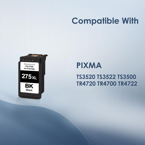 PG-275XL Black Ink Cartridges Value Pack Replacement for Canon 275XL, Use with Pixma TS3520, 1 Black