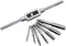 8pcs Metric Thread Machine Taps Set, Hand Screw Thread Plug Taps M3 M4 M5 M6 M8 M10 M12 with Adjustable Wrench