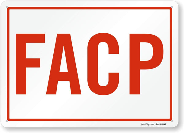 SmartSign "FACP" Sign | 10" x 14" Plastic