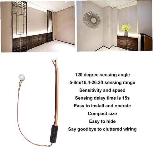 MUNEFE Led Motion Sensing Switch, Smart Sensor Light Switch, Human Sensor Light for Automotive Lighting, Hallways
