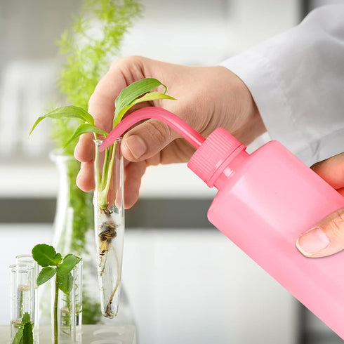 Wash Bottles - 2pcs 250ml Economy Plastic Safety Wash Bottle, Medical Label Green Soap Cleaning Bottle (Pink)