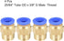 uxcell 10pcs Straight Pneumatic Push to Quick Connect Fittings, G3/8 Male x 10mm Tube OD
