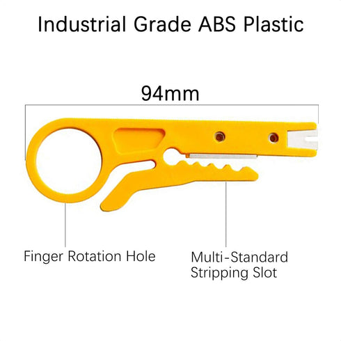 Mini Wire Stripper 3 Pack Network Wire Stripper Punch Down Cutter for Network Wire Cable, RJ45/Cat5/CAT-6 Data Cable, Telephone Cable and Computer UTP Cable by VANICE
