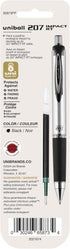 uniball Refill for Gel 207 Impact Rt Roller Ball Pens, Black Ink, Bold Conical Tip, 2/pack