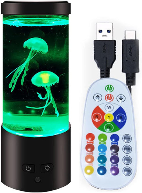 BiiKoon Jellyfish Lava Cool Lamp Aquarium Mood Lamps for Relaxing, Jelly Fish Tank