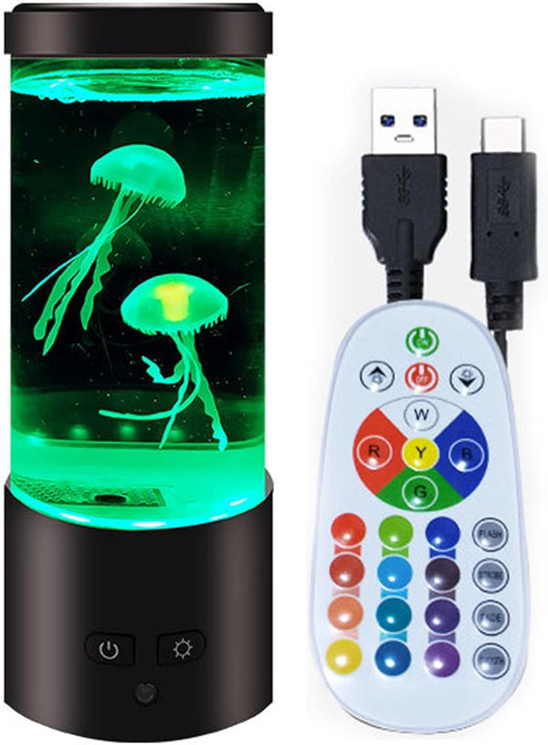 BiiKoon Jellyfish Lava Cool Lamp Aquarium Mood Lamps for Relaxing, Jelly Fish Tank