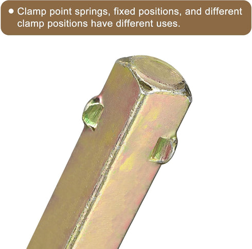 uxcell 2Pcs Gold Door Knob Spindle, 80mm Long Spare Door Handle Spindle Bar Replacement for 7mm Thick Doors