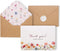 Liheheca Floral Thank You Cards with Kraft Envelopes and Wax Seal Stickers, Bulk