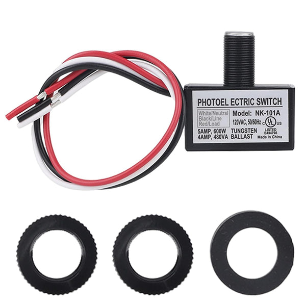 BTFO 105V-130V AC Photocell Light Control Sensor, Photocell Sensor with Nuts and Washer