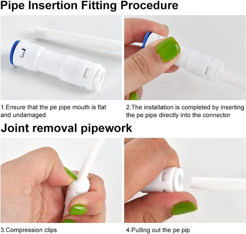 CGELE Refrigerator Water Line Kit, 39.4ft Ice Maker Water Line with 1/4" OD Quick Connect Fittings for Fridge