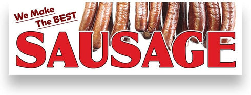 VF Display Sausage Vinyl Banner 8 Feet Wide by 2.5 Feet Tall