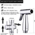 REWEE Set ABS Handheld Bidet Sprayer for Toilet, Chrome Plate Plastic Bidet Attachment for Toilet,Cloth Diaper Bidet