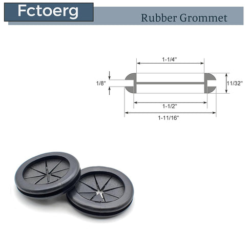 Fctoerg Grommets Grommet 1-1/2" Rubber for Wiring Firewall Hole Plugs Wire Protection Electrical Appliance Tubing