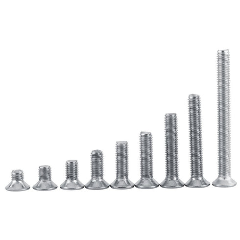 100Pcs/Bag M3 Machine Screws,9Types M3 Flat Head Stainless Steel SS304 Machine Countersunk Screw Bolt Fastener(M3x5)