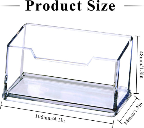 Clear Acrylic Business Card Holder, Desk Name Card Organizer Fits 50 Business Cards