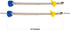 12inch Flexible Toilet Water Supply Line, Stainless Steel Braided Hose, 3/8 Female Compression x 7/8 Female Ballcock,