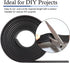 Neoprene Rubber Strips Self Adhesive - Solid Rubber Sheets for DIY Gaskets Crafts Pads Seals (1” Wide x 1/5" Thick x