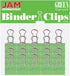JAM PAPER Colorful Binder Clips - Small - Green - 3/4 Inch (19 mm) - 25/Pack