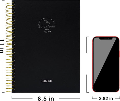 FLYING EAGLE Hardcover Spiral Notebook, 8.5 x 11, 210 Pages, College Ruled, Wire Bound Journal for Office School