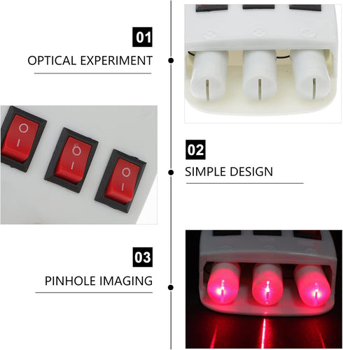 Mipcase Laboratory Physical Three-Way Semiconductor Optics Experiment Equipment, Three Light Source Apparatus for