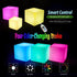 EONLYX 16RGB (20x20x20cm) Cube Night Light, Night Light Mood Light Cube Lamp USB Rechargeable Bedside Lamp for Baby