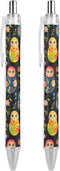 Generic Russian Nesting Dolls Flowers Funny Retractable Ballpoint Pen Black Ink Smooth Writing