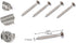 2-Pack M5 Strip Type Eye Plate with Enclosed Hook, 304 Stainless Steel Heavy Duty Ceiling & Wall Mount Hardware