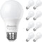 DEWENWILS A19 LED Light Bulbs, 8-Pack, 760LM, 5000K Daylight, 9W (60W Equivalent), E26 Medium Base, Non-Dimmable, UL