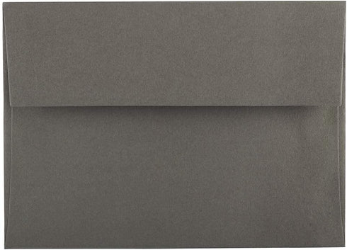 JAM PAPER A7 Premium Invitation Envelopes, 5 1/4 x 7 1/4, Dark Grey, 50/Pack