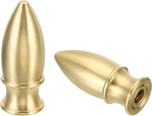 PATIKIL 1.6" Tall Brass Lamp Finials Cap Knob, 2 Set Lamp Screw