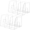 Clear Desktop Book Organizer, Creative Book Stand, Divider Bookshelf for Home School and Office, Pack of 2