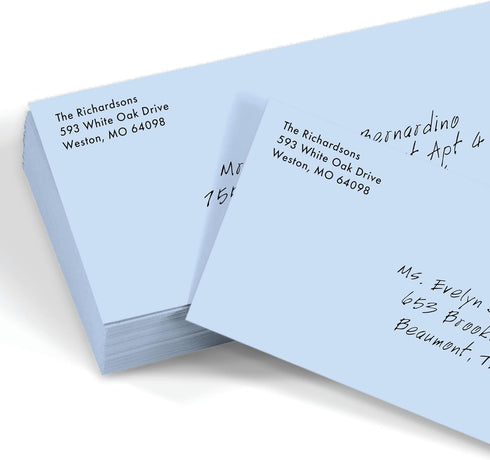 LUXPaper #9 Slimline Invitation Envelopes | 3 7/8" x 8 7/8" | Baby Blue | Peel & Press | 80lb. Text | 50 Qty