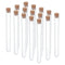 PATIKIL 13ml Plastic Test Tubes with Cork Stoppers, 15Pcs for Candy Bead Storage and Lab Use